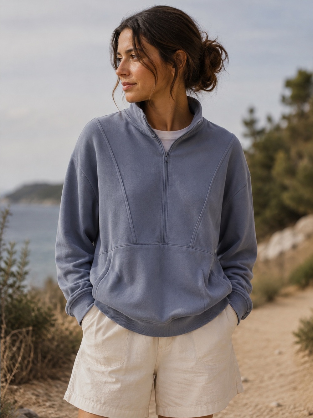 RICHER POORER | Cotton Pullover Sweatshirt | Relaxed Fit | Size M